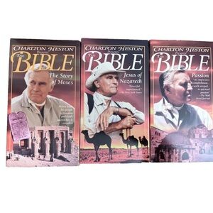 Charlton Heston Presents The Bible Jesus of Nazareth, Passion, Story of Moses